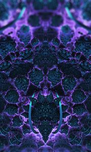 Preview wallpaper fractal, structure, 3d, purple, abstraction