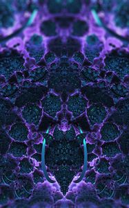 Preview wallpaper fractal, structure, 3d, purple, abstraction