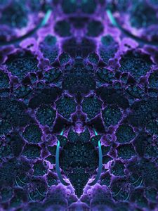 Preview wallpaper fractal, structure, 3d, purple, abstraction