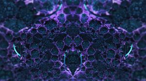 Preview wallpaper fractal, structure, 3d, purple, abstraction