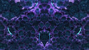 Preview wallpaper fractal, structure, 3d, purple, abstraction