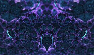 Preview wallpaper fractal, structure, 3d, purple, abstraction