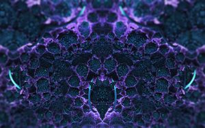 Preview wallpaper fractal, structure, 3d, purple, abstraction