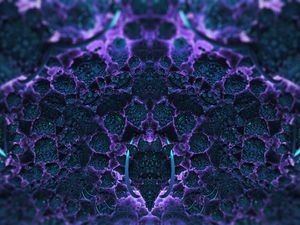 Preview wallpaper fractal, structure, 3d, purple, abstraction