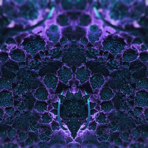Preview wallpaper fractal, structure, 3d, purple, abstraction
