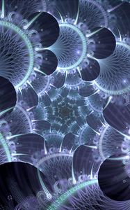 Preview wallpaper fractal, structure, glow, glare, abstraction