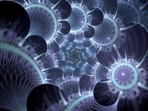 Preview wallpaper fractal, structure, glow, glare, abstraction
