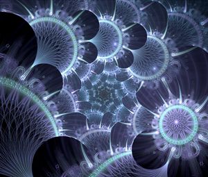 Preview wallpaper fractal, structure, glow, glare, abstraction