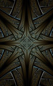 Preview wallpaper fractal, structure, interlaced, abstraction, brown