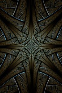 Preview wallpaper fractal, structure, interlaced, abstraction, brown