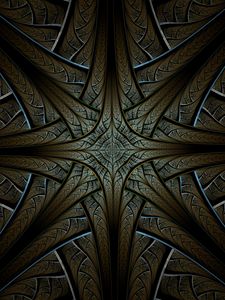 Preview wallpaper fractal, structure, interlaced, abstraction, brown