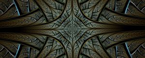 Preview wallpaper fractal, structure, interlaced, abstraction, brown