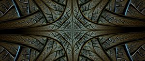 Preview wallpaper fractal, structure, interlaced, abstraction, brown