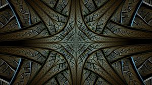 Preview wallpaper fractal, structure, interlaced, abstraction, brown