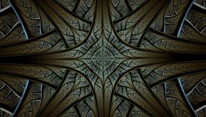 Preview wallpaper fractal, structure, interlaced, abstraction, brown