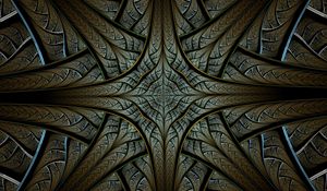 Preview wallpaper fractal, structure, interlaced, abstraction, brown