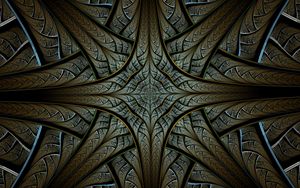 Preview wallpaper fractal, structure, interlaced, abstraction, brown