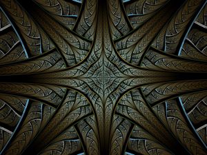 Preview wallpaper fractal, structure, interlaced, abstraction, brown