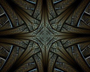 Preview wallpaper fractal, structure, interlaced, abstraction, brown