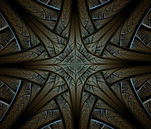 Preview wallpaper fractal, structure, interlaced, abstraction, brown