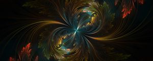 Preview wallpaper fractal, swirling, colorful, branches, abstraction