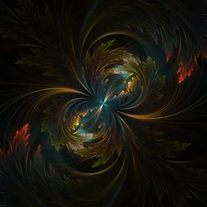Preview wallpaper fractal, swirling, colorful, branches, abstraction