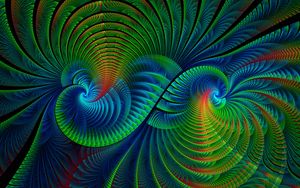 Preview wallpaper fractal, swirling, curvy, colorful, abstraction