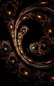 Preview wallpaper fractal, swirling, glare, glow, dark
