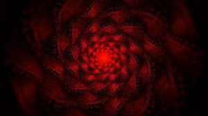 Preview wallpaper fractal, swirling, red, glow, abstraction
