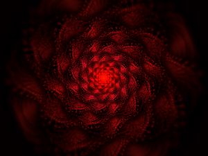 Preview wallpaper fractal, swirling, red, glow, abstraction