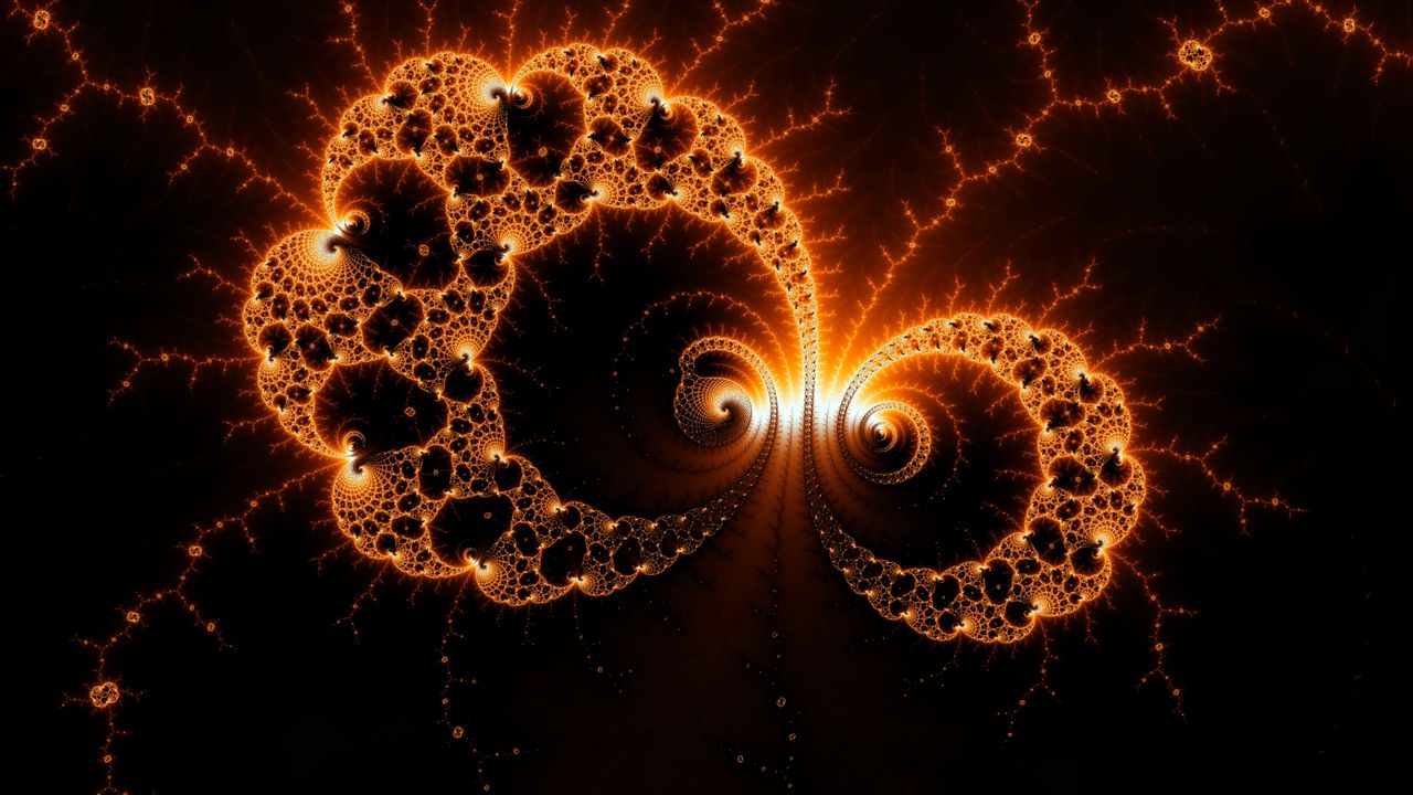 Wallpaper fractal, swirling, tangled, glow, abstraction