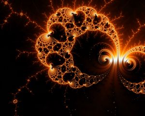 Preview wallpaper fractal, swirling, tangled, glow, abstraction