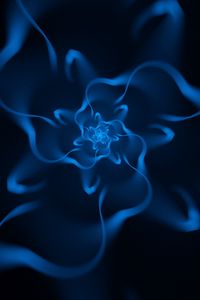 Preview wallpaper fractal, swirling, wavy, blue