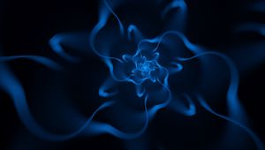 Preview wallpaper fractal, swirling, wavy, blue