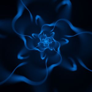 Preview wallpaper fractal, swirling, wavy, blue