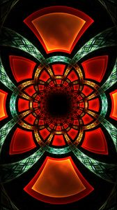 Preview wallpaper fractal, symmetry, glow, pattern, abstraction