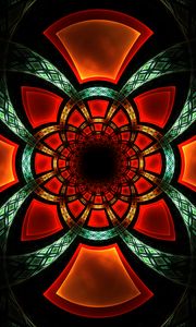 Preview wallpaper fractal, symmetry, glow, pattern, abstraction