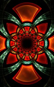 Preview wallpaper fractal, symmetry, glow, pattern, abstraction