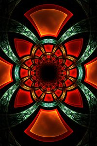 Preview wallpaper fractal, symmetry, glow, pattern, abstraction