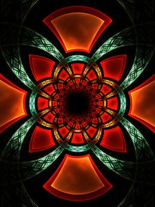 Preview wallpaper fractal, symmetry, glow, pattern, abstraction