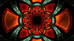 Preview wallpaper fractal, symmetry, glow, pattern, abstraction