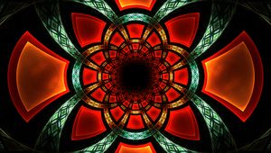 Preview wallpaper fractal, symmetry, glow, pattern, abstraction