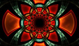 Preview wallpaper fractal, symmetry, glow, pattern, abstraction