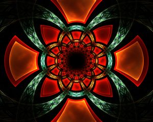 Preview wallpaper fractal, symmetry, glow, pattern, abstraction