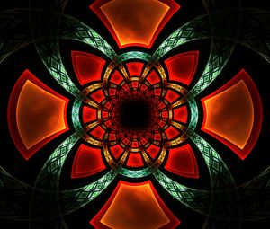 Preview wallpaper fractal, symmetry, glow, pattern, abstraction