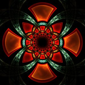 Preview wallpaper fractal, symmetry, glow, pattern, abstraction