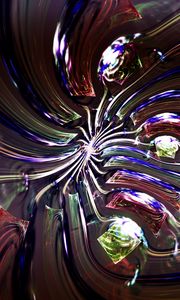 Preview wallpaper fractal, tangled, bright, shards, abstraction