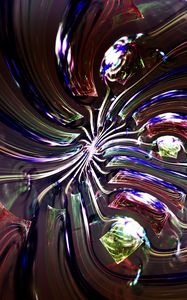 Preview wallpaper fractal, tangled, bright, shards, abstraction