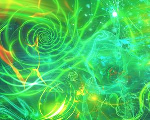 Preview wallpaper fractal, tangled, bright, green, abstraction