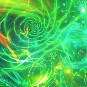 Preview wallpaper fractal, tangled, bright, green, abstraction
